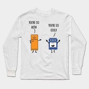 Funny Refrigerator And Oven Chef Cook Pun Jokes Humor Long Sleeve T-Shirt